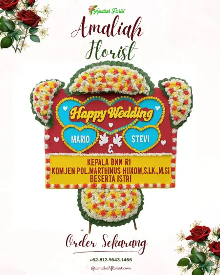 Papan Bunga Pernikahan Trikarso